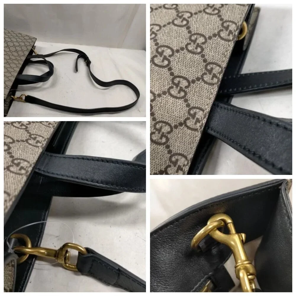 Gucci Hand Bag Brown PVC 749-052925 - Picture 7 of 13